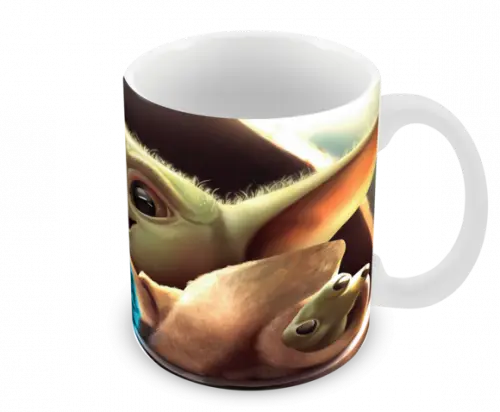 Caneca Polímero Baby Yoda Personalizada