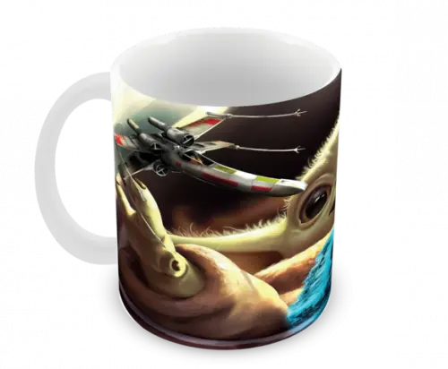 Caneca Polímero Baby Yoda Personalizada
