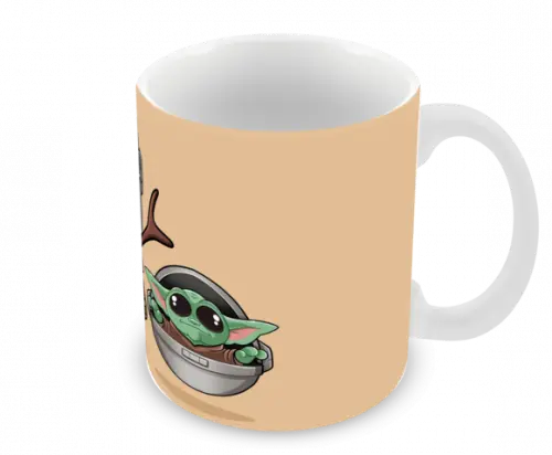 Caneca Polímero Baby Yoda Personalizada