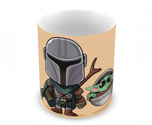 Caneca Polímero Baby Yoda Personalizada
