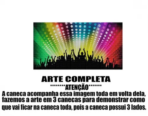 Caneca Polímero Balada Neon Personalizada