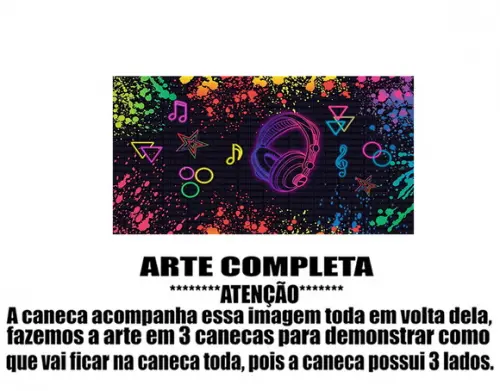 Caneca Polímero Balada Neon Personalizada