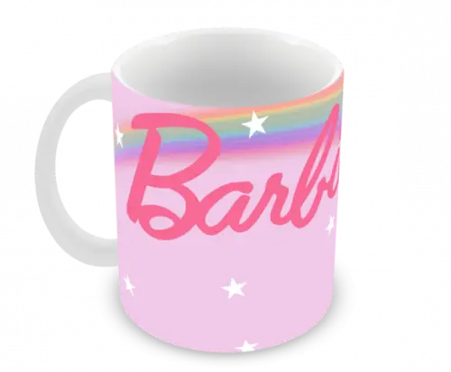 Caneca Polímero Barbie e Ken Personalizada