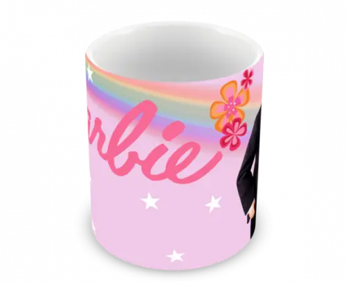 Caneca Polímero Barbie e Ken Personalizada