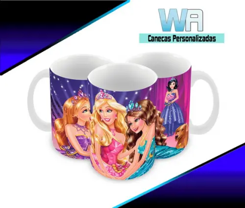 Caneca Polímero Barbie Personalizada