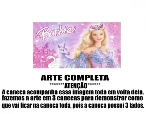 Caneca Polímero Barbie Personalizada