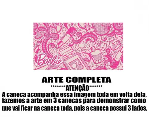 Caneca Polímero Barbie Personalizada