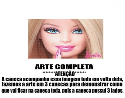 Caneca Polímero Barbie Personalizada