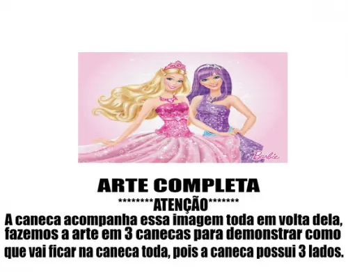 Caneca Polímero Barbie Personalizada