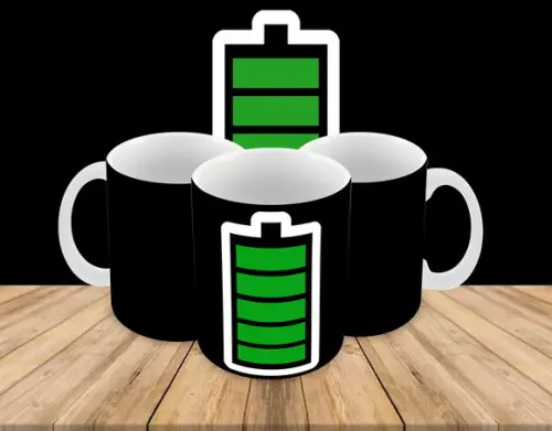 Caneca Polímero Bateria de Celular Personalizada