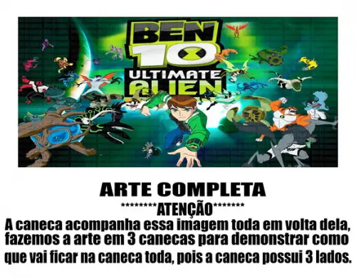Caneca Polímero Ben 10 Personalizada