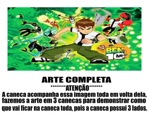 Caneca Polímero Ben 10 Personalizada