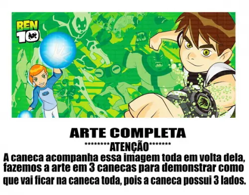Caneca Polímero Ben 10 Personalizada