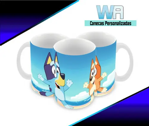 Caneca Polímero Bingo Bluey Personalizada