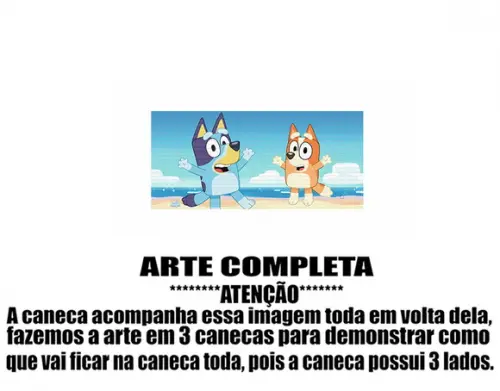 Caneca Polímero Bingo Bluey Personalizada