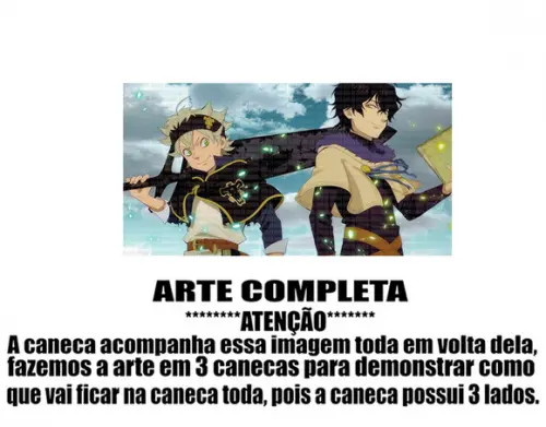 Caneca Polímero Black Clover Personalizada
