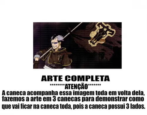 Caneca Polímero Black Clover Personalizada