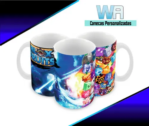 Caneca Polímero Blox Fruits Personalizada