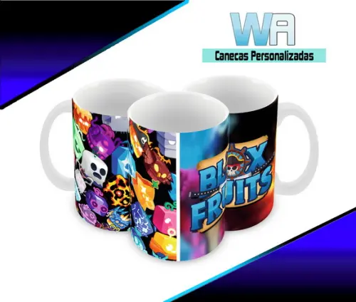 Caneca Polímero Blox Fruits Personalizada