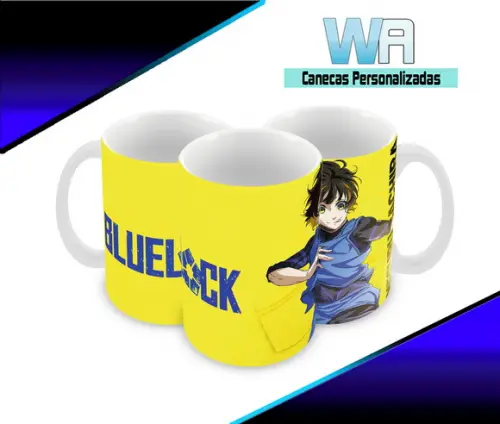 Caneca Polímero Blue Lock Bachira Personalizada