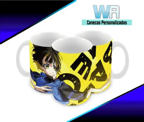 Caneca Polímero Blue Lock Bachira Personalizada
