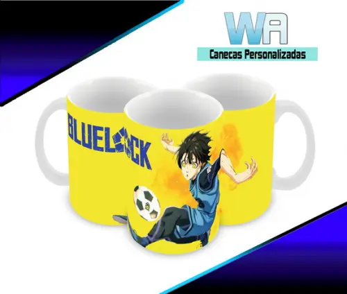 Caneca Polímero Blue Lock Bachira Personalizada