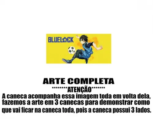 Caneca Polímero Blue Lock Bachira Personalizada