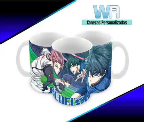 Caneca Polímero Blue Lock Personalizada
