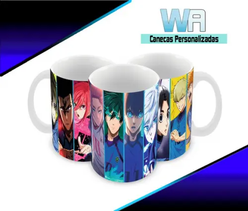 Caneca Polímero Blue Lock Personalizada