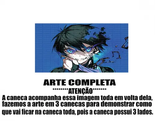 Caneca Polímero Blue Lock Personalizada