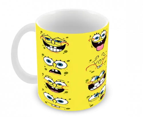 Caneca Polímero Bob Esponja com Nome Personalizada