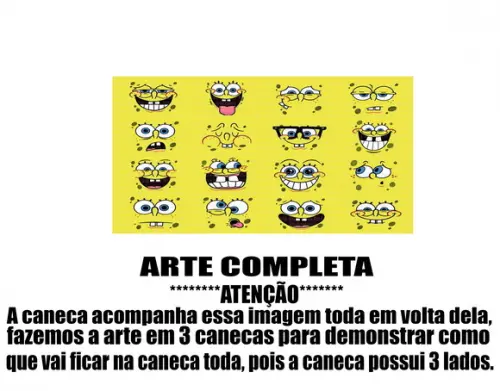 Caneca Polímero Bob Esponja Personalizada