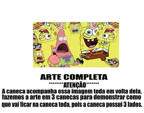 Caneca Polímero Bob Esponja Personalizada