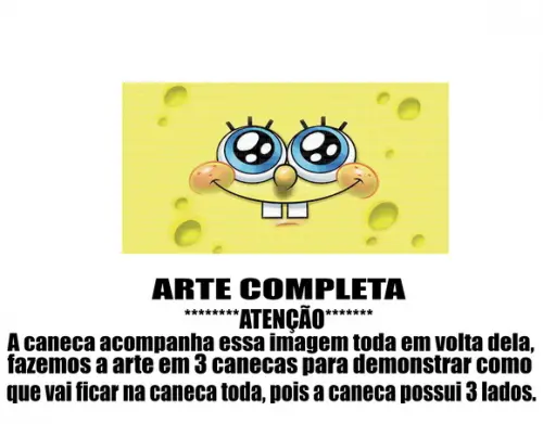 Caneca Polímero Bob Esponja Personalizada