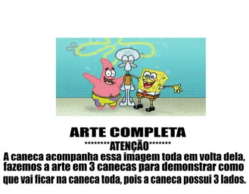 Caneca Polímero Bob Esponja Personalizada