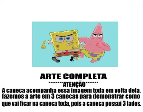 Caneca Polímero Bob Esponja Personalizada
