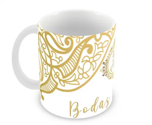 Caneca Polímero Bodas de Ouro Personalizada