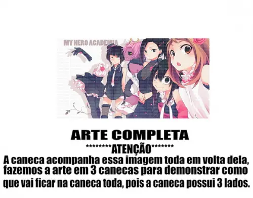 Caneca Polímero Boku no Hero Academia Meninas Personalizada