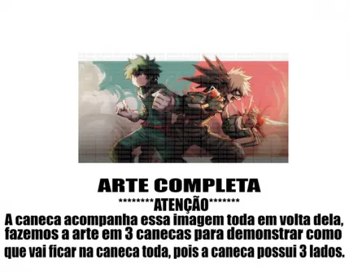 Caneca Polímero Boku no Hero Academia Personalizada