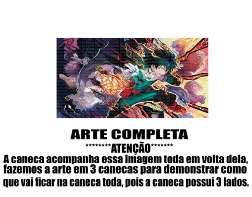 Caneca Polímero Boku no Hero Academia Personalizada