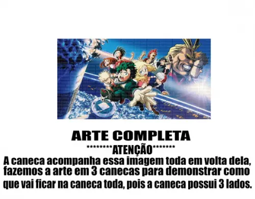 Caneca Polímero Boku no Hero Academia Personalizada