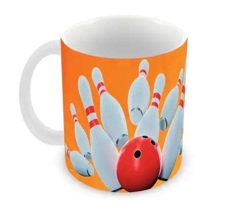 Caneca Polímero Boliche Nome e Idade Personalizada