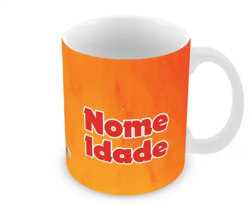 Caneca Polímero Boliche Nome e Idade Personalizada