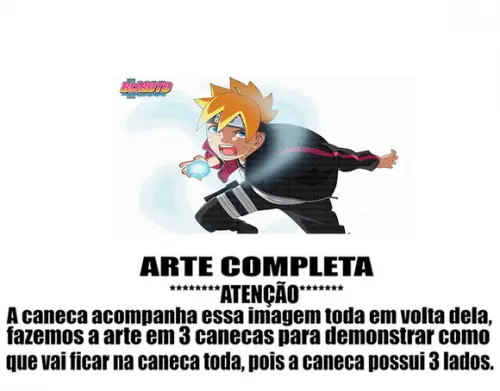 Caneca Polímero Boruto Personalizada