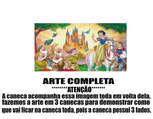 Caneca Polímero Branca de Neve Personalizada