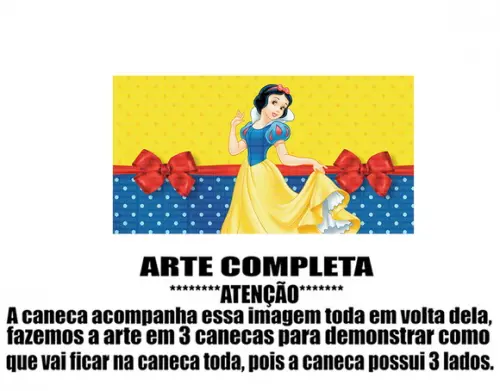 Caneca Polímero Branca de Neve Personalizada