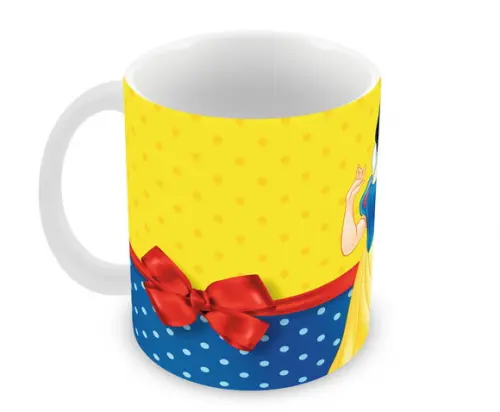 Caneca Polímero Branca de Neve Personalizada