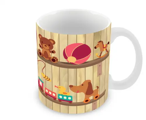 Caneca Polímero Brinquedos Personalizada