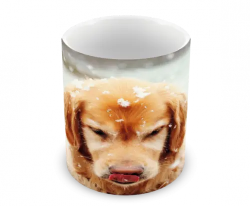 Caneca Polímero Cachorro Golden Retriever Personalizada