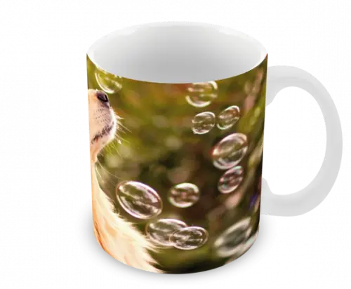 Caneca Polímero Cachorro Golden Retriever Personalizada